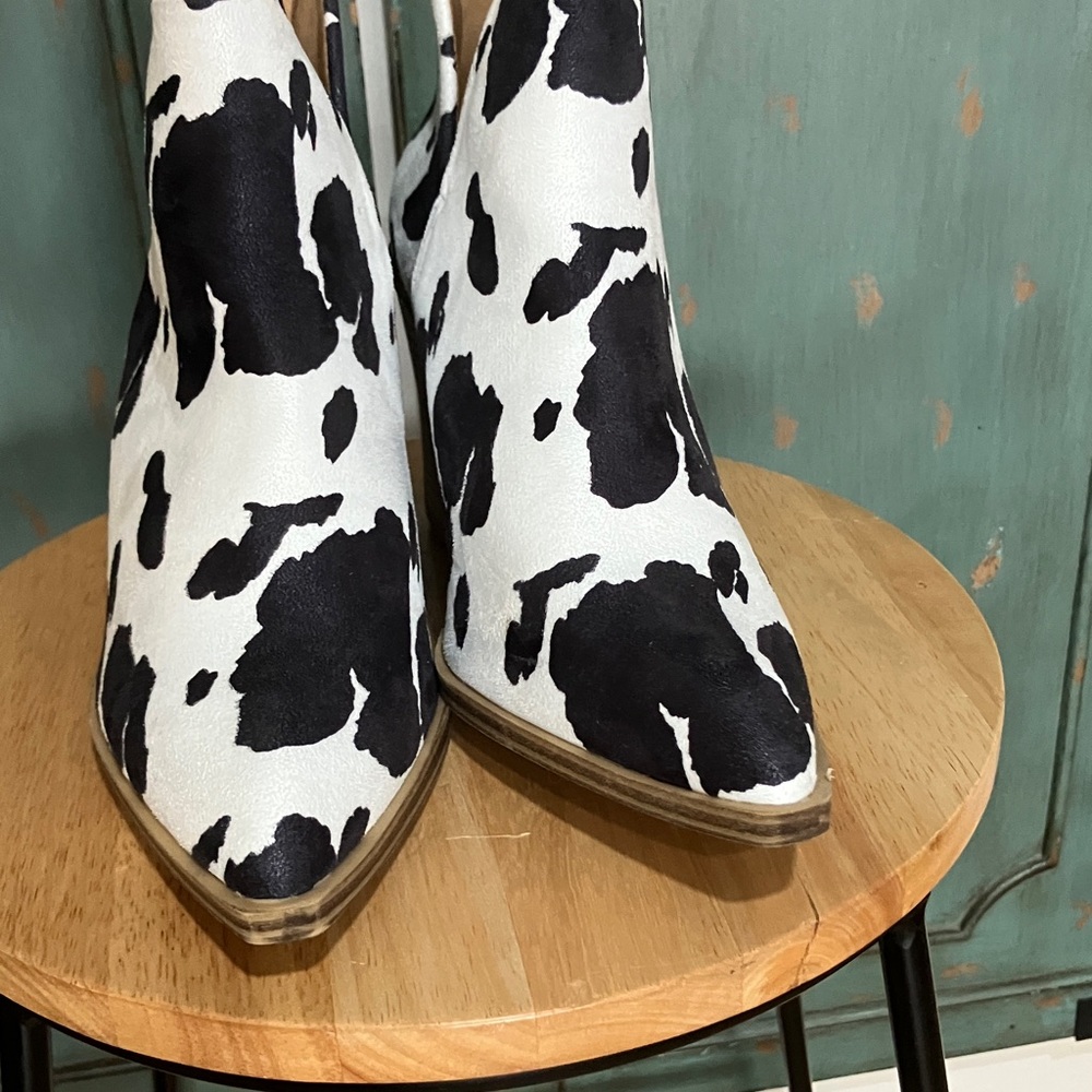 Brand new Barn babe cow ankle boots